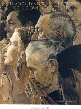  man - freedom to worship 1943 Norman Rockwell